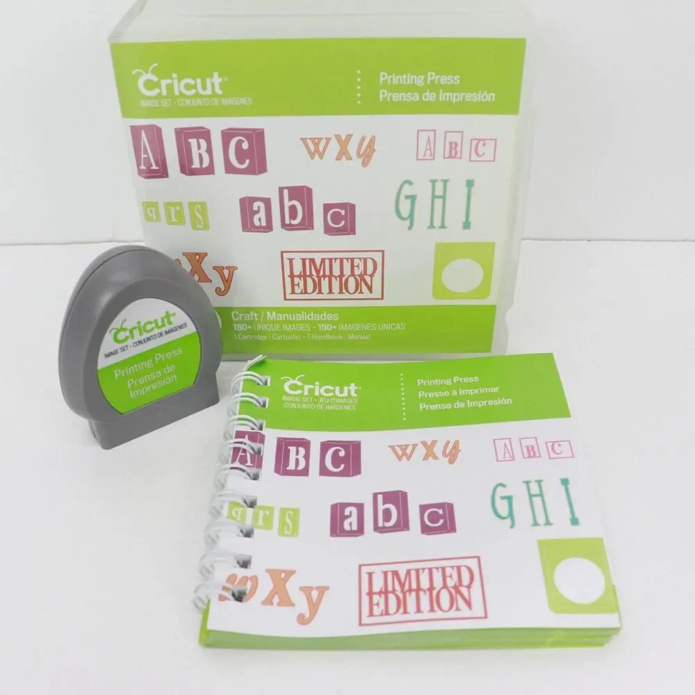 Cricut Printing Press Cartridge 2003148 5 Fonts 10 Phrases